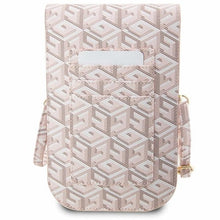Заредете изображение във визуализатора на галерията – Original GUESS Handbag GCube Stripe GUWBHGCFSEP pink
