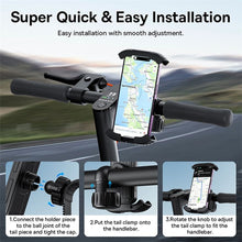 Заредете изображение във визуализатора на галерията – BASEUS bike / moto holder for mobile QuickGo black C40561500113-00/BS-CM024
