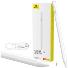 Заредете изображение във визуализатора на галерията – BASEUS rysik do telefonu pojemnościowy Stylus Writing 2 Lite LED (wersja aktywna) 130 mAh biały P80015802213-02/BS-PS025
