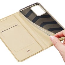 Заредете изображение във визуализатора на галерията – Dux Ducis Skin Pro Case For Xiaomi Redmi Note 12 5G / Poco X5 5G Flip Cover Card Wallet Stand Gold
