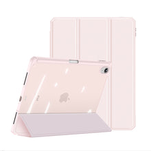 Заредете изображение във визуализатора на галерията – Dux Ducis Toby case for iPad 10.9'' 2022 (10 gen.) cover with stylus holder Apple Pencil smart cover stand pink

