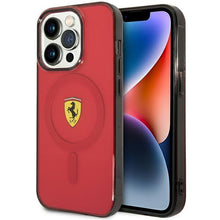 Заредете изображение във визуализатора на галерията – Ferrari FEHMP14XURKR iPhone 14 Pro Max 6.7" red/red hardcase Translucent Magsafe
