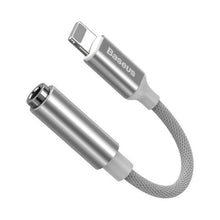 Заредете изображение във визуализатора на галерията – Baseus adaptor audio/hf от iphone lightning 8-pin към jack 3,5mm female бял call3-02 - TopMag
