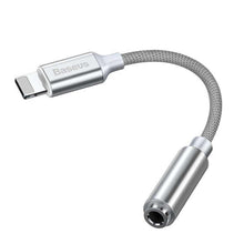 Заредете изображение във визуализатора на галерията – Baseus adaptor audio/hf от iphone lightning 8-pin към jack 3,5mm female бял call3-02 - TopMag
