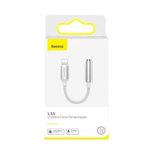 Заредете изображение във визуализатора на галерията – Baseus adaptor audio/hf от iphone lightning 8-pin към jack 3,5mm female бял call3-02 - TopMag
