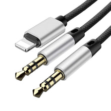 Заредете изображение във визуализатора на галерията – Baseus adaptor audio/hf от iphone lightning 8-pin към jack 3,5mm female черен call3-01 - TopMag
