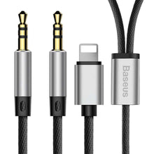 Заредете изображение във визуализатора на галерията – Baseus adaptor audio/hf от iphone lightning 8-pin към jack 3,5mm female черен call3-01 - TopMag
