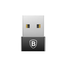 Заредете изображение във визуализатора на галерията – Baseus адаштет usb male към type c female converter 2.4a черен catjq-a01 - TopMag
