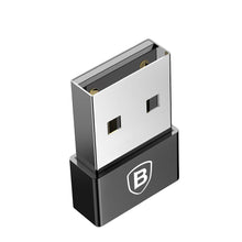 Заредете изображение във визуализатора на галерията – Baseus адаштет usb male към type c female converter 2.4a черен catjq-a01 - TopMag
