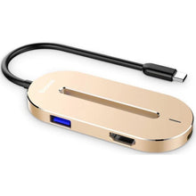 Заредете изображение във визуализатора на галерията – Baseus aluminium o hub adapter hdmi / 3x usb 3.0 / typ c cabook-0v - TopMag
