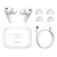 Заредете изображение във визуализатора на галерията – Baseus bluetooth earphones tws anc (active noise reduction) simu s2 ngs2-02 white - TopMag
