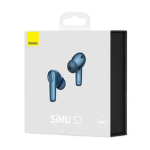 Заредете изображение във визуализатора на галерията – Baseus bluetooth earphones tws anc (active noise reduction) simu s2 ngs2-03 blue - TopMag
