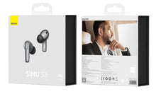 Заредете изображение във визуализатора на галерията – Baseus bluetooth earphones tws anc (active noise reduction) simu s2 ngs2-0g grey - TopMag
