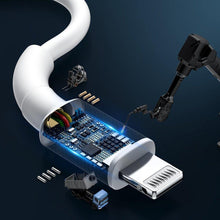 Заредете изображение във визуализатора на галерията – Baseus bmx sequins mfi certified кабел type-c to lightning pd 18w 1.2m black catlsw-a02 - TopMag
