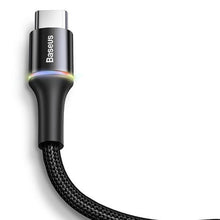 Заредете изображение във визуализатора на галерията – Baseus cable halo data type c 3a 2m black - TopMag

