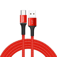 Заредете изображение във визуализатора на галерията – Baseus cable halo data type c 3a 2m red - TopMag

