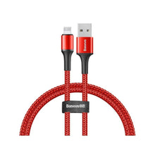 Заредете изображение във визуализатора на галерията – Baseus cable halo data working with lightning 2,4a 1m red - TopMag
