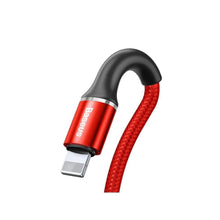 Заредете изображение във визуализатора на галерията – Baseus cable halo data working with lightning 2,4a 1m red - TopMag
