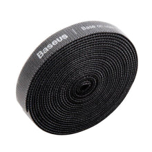 Заредете изображение във визуализатора на галерията – Baseus cable organizer nylon cable winder 1m black acmgt-b01 - TopMag
