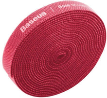 Заредете изображение във визуализатора на галерията – Baseus cable organizer nylon cable winder 3m red acmgt-f09
