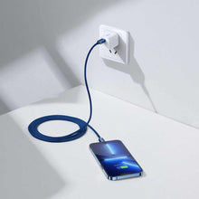 Заредете изображение във визуализатора на галерията – Baseus cable type c to apple lightning 20w power delivery crystal shine cajy000303 blue - TopMag
