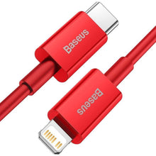 Заредете изображение във визуализатора на галерията – Baseus cable type c to apple lightning 8-pin pd20w power delivery superior catlys-c09 2m red - TopMag
