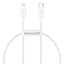 Заредете изображение във визуализатора на галерията – Baseus cable type c to apple lightning 8-pin pd20w power delivery superior series catlys-02 0,25m white - TopMag
