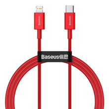 Заредете изображение във визуализатора на галерията – Baseus cable type c to apple lightning 8-pin pd20w power delivery superior series catlys-a09 1m red - TopMag
