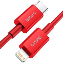 Заредете изображение във визуализатора на галерията – Baseus cable type c to apple lightning 8-pin pd20w power delivery superior series catlys-a09 1m red - TopMag
