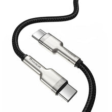 Заредете изображение във визуализатора на галерията – Baseus cable type c to type c pd100w power delivery cafule metal cable catjk-c01 1 meter black - TopMag
