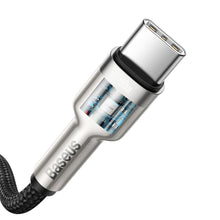 Заредете изображение във визуализатора на галерията – Baseus cable type c to type c pd100w power delivery cafule metal cable catjk-c01 1 meter black - TopMag
