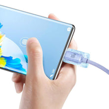 Заредете изображение във визуализатора на галерията – Baseus cable type c to type c pd100w power delivery crystal shine cajy000605 1,2m purple - TopMag
