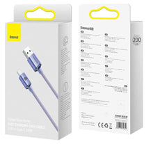 Заредете изображение във визуализатора на галерията – Baseus cable type c to type c pd100w power delivery crystal shine cajy000605 1,2m purple - TopMag
