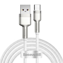 Заредете изображение във визуализатора на галерията – Baseus cable type c to type c pd40w power delivery cafule metal cable catjk-b02 2 meter white - TopMag
