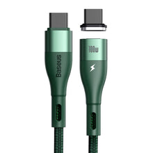 Заредете изображение във визуализатора на галерията – Baseus cable type c - type c fast charging power delivery pd2.0 100w qc3.0 5a 1,5 m water drop green catxc-q06 - TopMag
