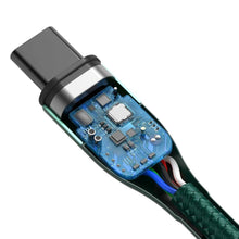 Заредете изображение във визуализатора на галерията – Baseus cable type c - type c fast charging power delivery pd2.0 100w qc3.0 5a 1,5 m water drop green catxc-q06 - TopMag
