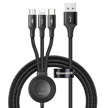 Заредете изображение във визуализатора на галерията – Baseus cable usb 4w1 star ring series + wireless charging for iwatch 1.2m deep gray ca1t4-i0g - TopMag
