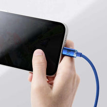 Заредете изображение във визуализатора на галерията – Baseus cable usb crystal shine to iphone lightning 8-pin 2,4a cajy000003 1,2m blue - TopMag
