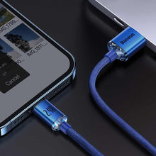 Заредете изображение във визуализатора на галерията – Baseus cable usb crystal shine to iphone lightning 8-pin 2,4a cajy000003 1,2m blue - TopMag

