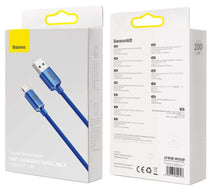 Заредете изображение във визуализатора на галерията – Baseus cable usb crystal shine to iphone lightning 8-pin 2,4a cajy000003 1,2m blue - TopMag
