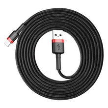 Заредете изображение във визуализатора на галерията – Baseus cable usb to apple lightning 8-pin 1,5a cafule calklf-c19 2m red-black - TopMag
