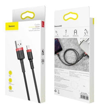 Заредете изображение във визуализатора на галерията – Baseus cable usb to apple lightning 8-pin 1,5a cafule calklf-c19 2m red-black - TopMag
