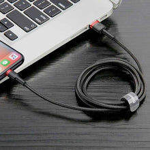 Заредете изображение във визуализатора на галерията – Baseus cable usb to apple lightning 8-pin 2,4a cafule calklf-a19 0,5m red-black - TopMag
