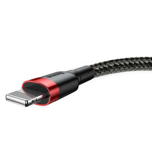 Заредете изображение във визуализатора на галерията – Baseus cable usb to apple lightning 8-pin 2,4a cafule calklf-b19 1m red-black - TopMag
