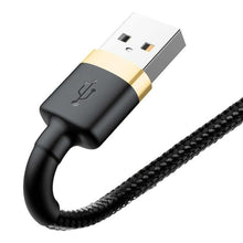 Заредете изображение във визуализатора на галерията – Baseus cable usb to apple lightning 8-pin 2,4a cafule calklf-bv1 1m gold-black - TopMag
