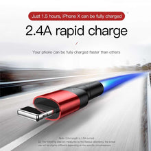 Заредете изображение във визуализатора на галерията – Baseus cable usb to apple lightning 8-pin 2,4a cafule special edition calklf-g09 1m red - TopMag
