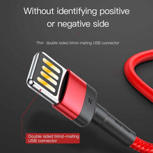 Заредете изображение във визуализатора на галерията – Baseus cable usb to apple lightning 8-pin 2,4a cafule special edition calklf-g09 1m red - TopMag
