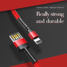 Заредете изображение във визуализатора на галерията – Baseus cable usb to apple lightning 8-pin 2,4a cafule special edition calklf-g09 1m red - TopMag
