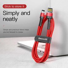 Заредете изображение във визуализатора на галерията – Baseus cable usb to apple lightning 8-pin 2,4a cafule special edition calklf-g09 1m red - TopMag
