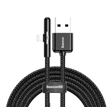 Заредете изображение във визуализатора на галерията – Baseus cable usb to apple lightning 8-pin iridescent lamp gaming 1,5a cal7c-b01 2m black - TopMag
